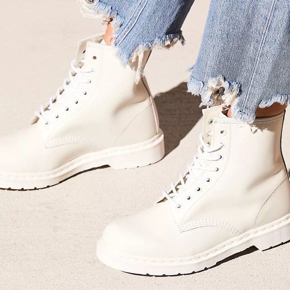 Dr. Martens Shoes - NEW Dr. Martens 1460 Mono Lace-Up Boots White